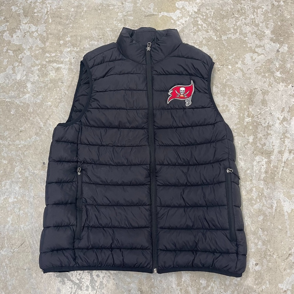 Tampa Bay Buccaneers Vest Mens Medium Black NFL Darius Rucker Puffer Full Zip - Picture 9 of 11